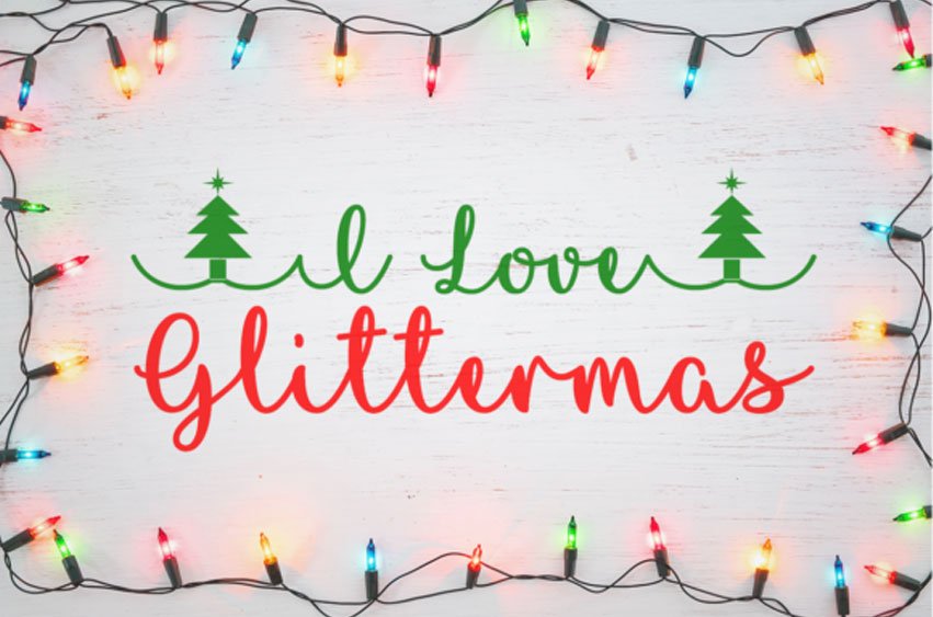 I Love Glittermas Font
