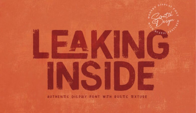 Leaking Inside Font
