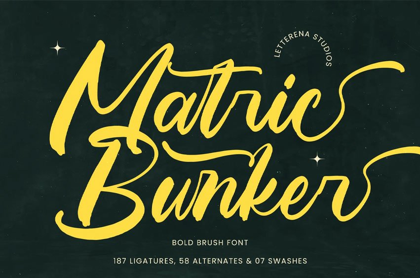 Matric Bunker Font