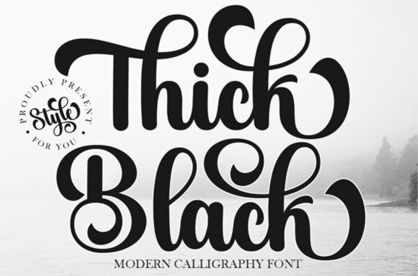 Thick Black Font