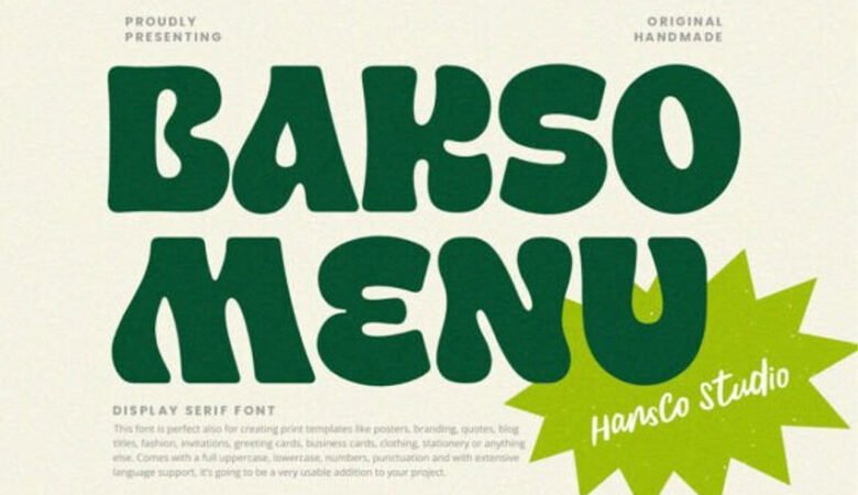 Bakso Menu Font