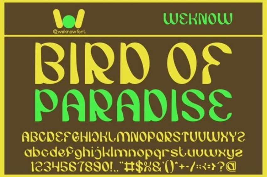Bird of Paradise Font