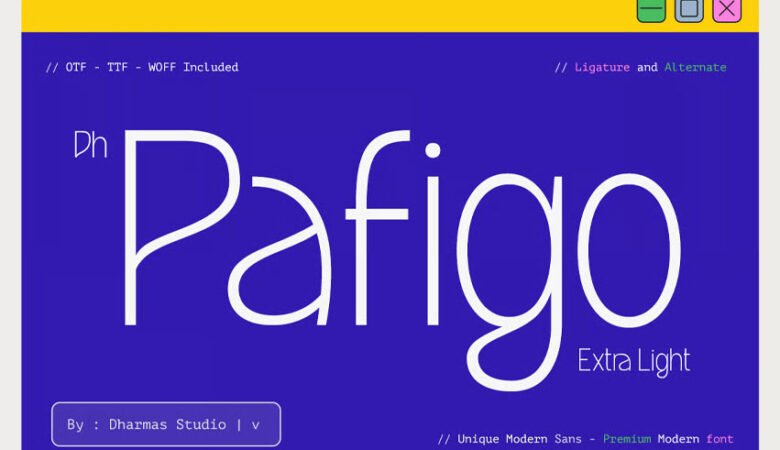 Dh Pafigo Extra Light Font