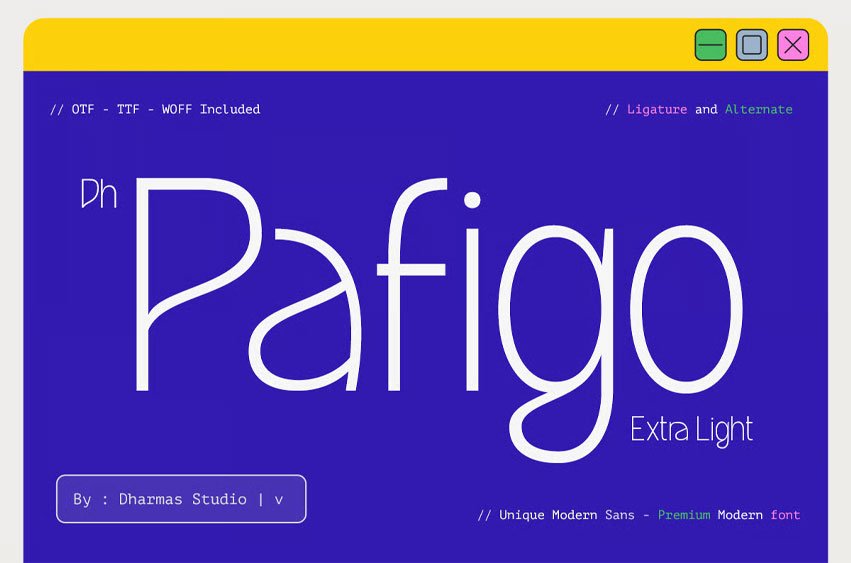 Dh Pafigo Extra Light Font