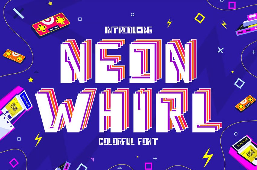 Neon Whirl Font