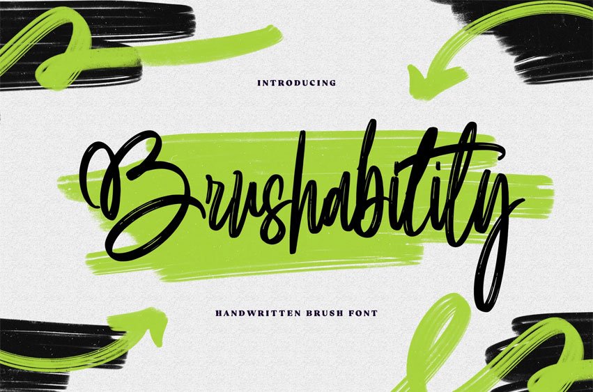 Brushability Brush Font