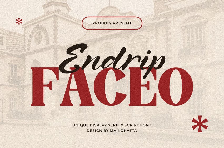 Endrip Faceo Font