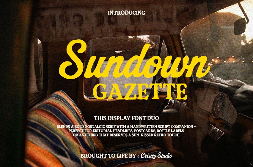 Sundown Gazette Font