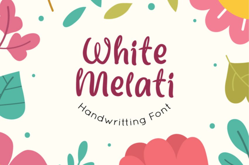 White Melati Font