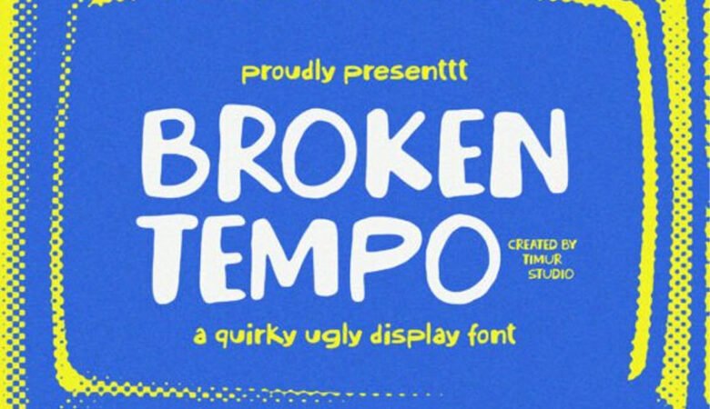 Broken Tempo Font