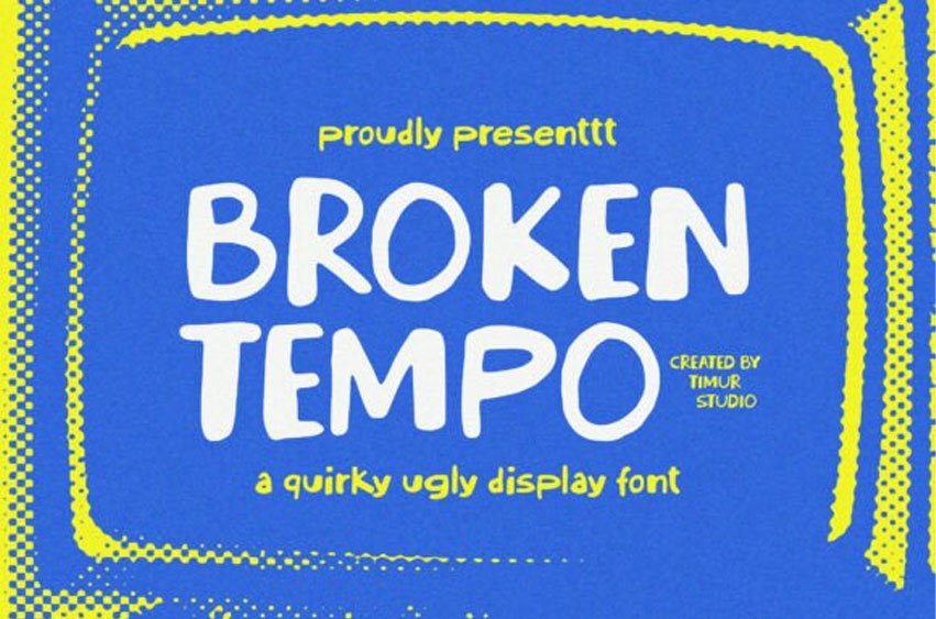 Broken Tempo Font