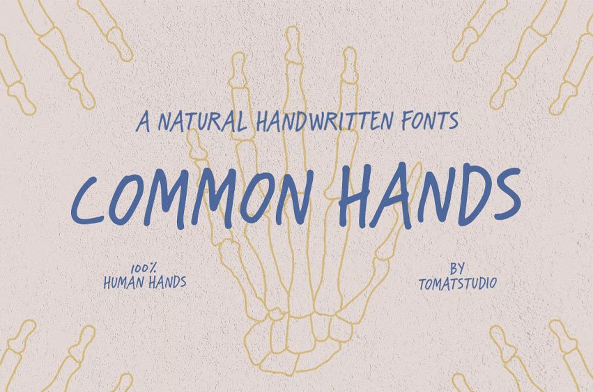 Common Hands Font