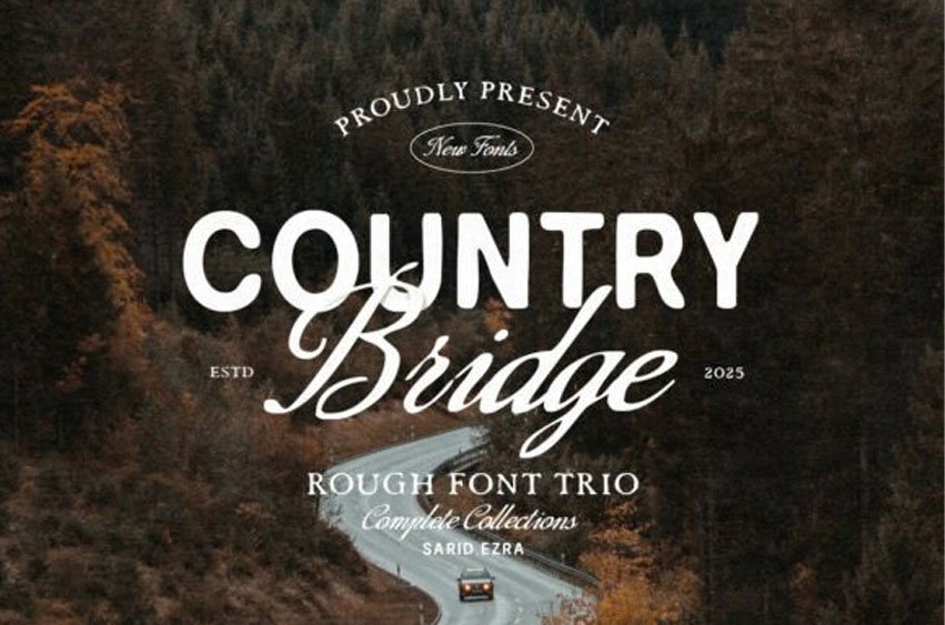 Country Bridge Trio Font