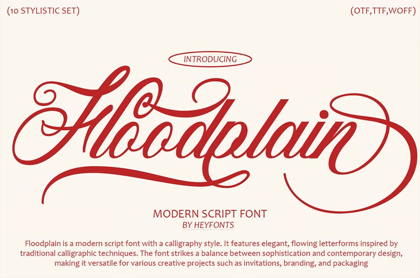 Floodplain Font
