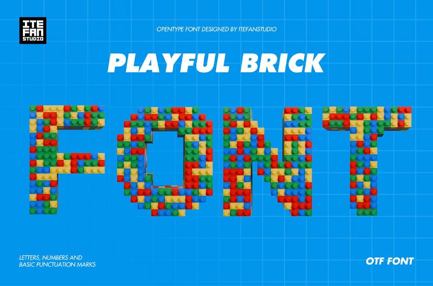 Playful Brick Font