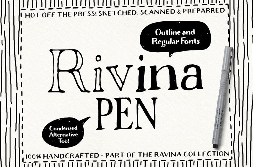 Rivina Pen Font