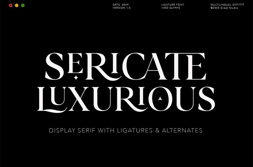 Sericate Font