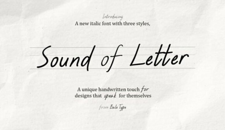 Sound Of Letter Font