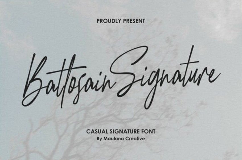 Battosain Signature Font