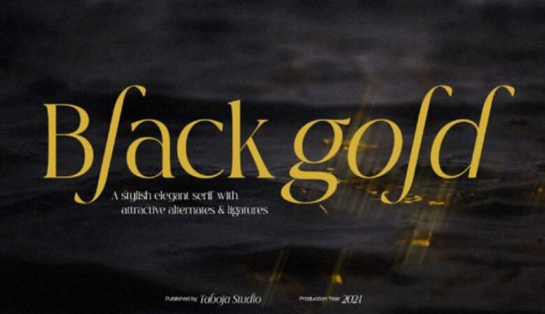 Black Gold Serif Font