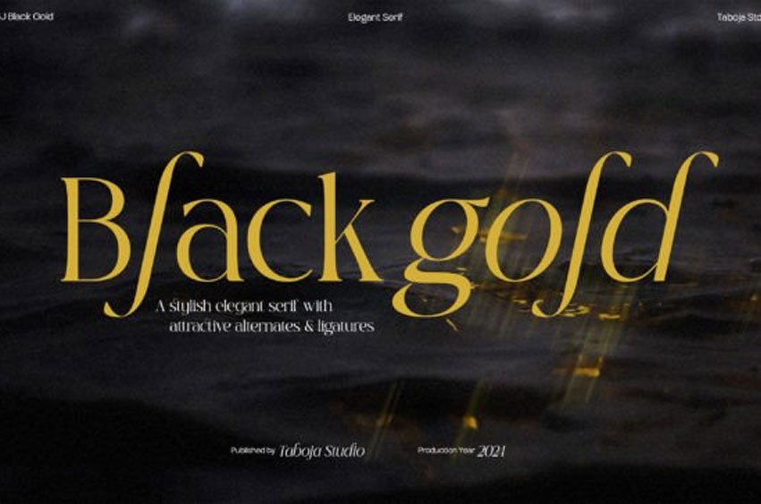Black Gold Serif Font