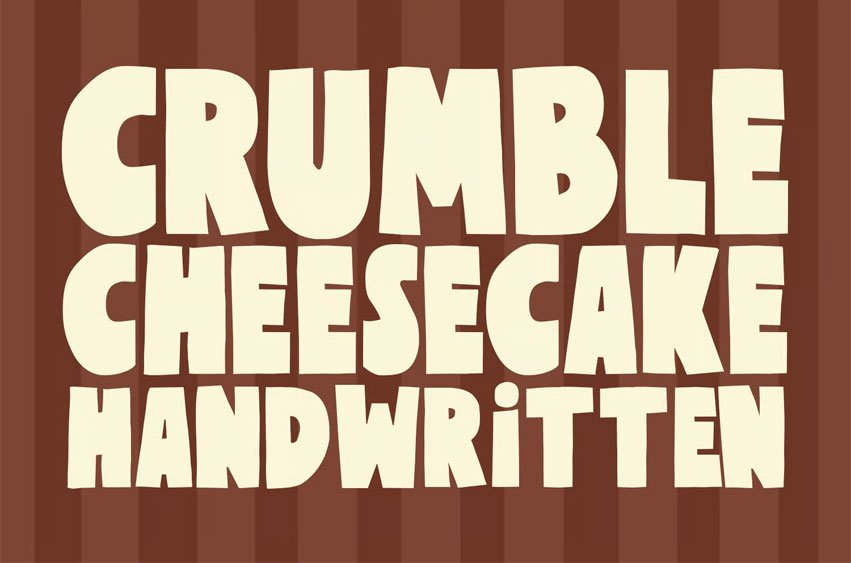 Crumble Cheesecake Font