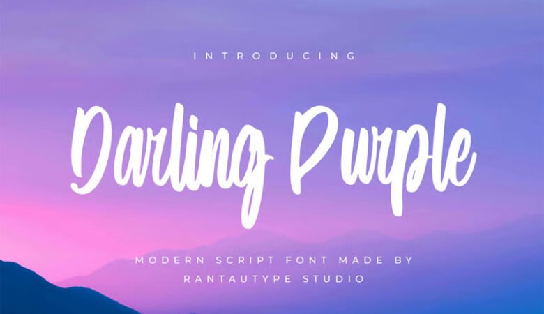 Darling Purple Font