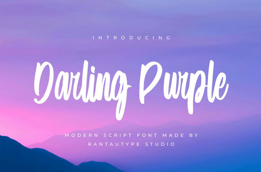 Darling Purple Font