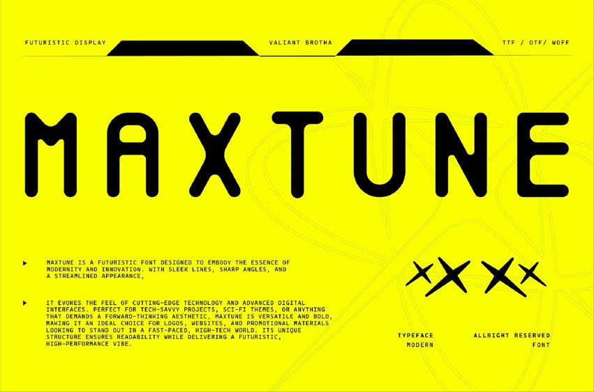 Maxtune Font