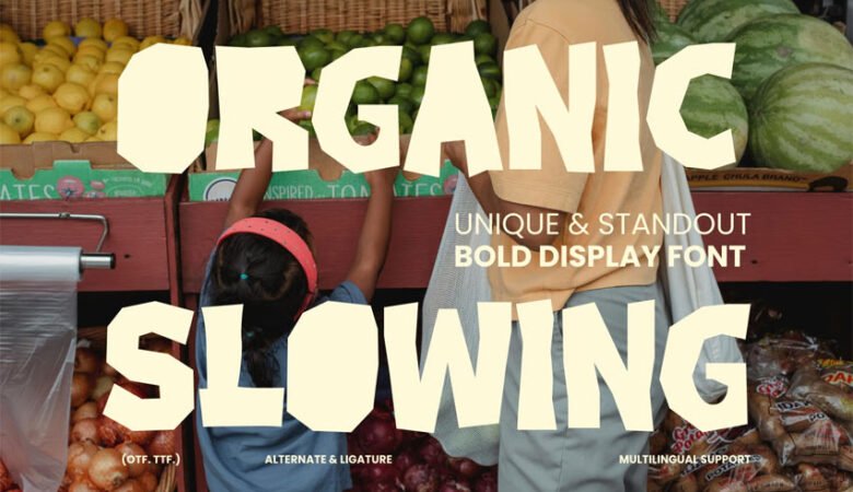 Organic Slowing Font