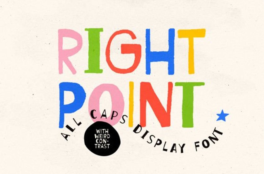 Right Point Font