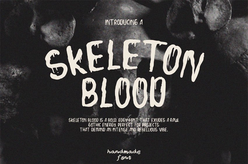 Skeleton Blood Font