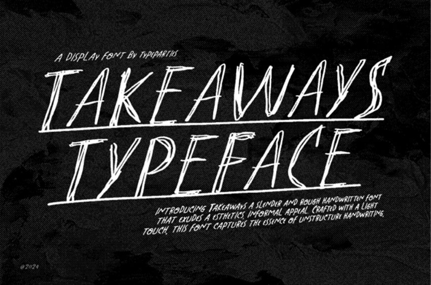 Takeaways Font