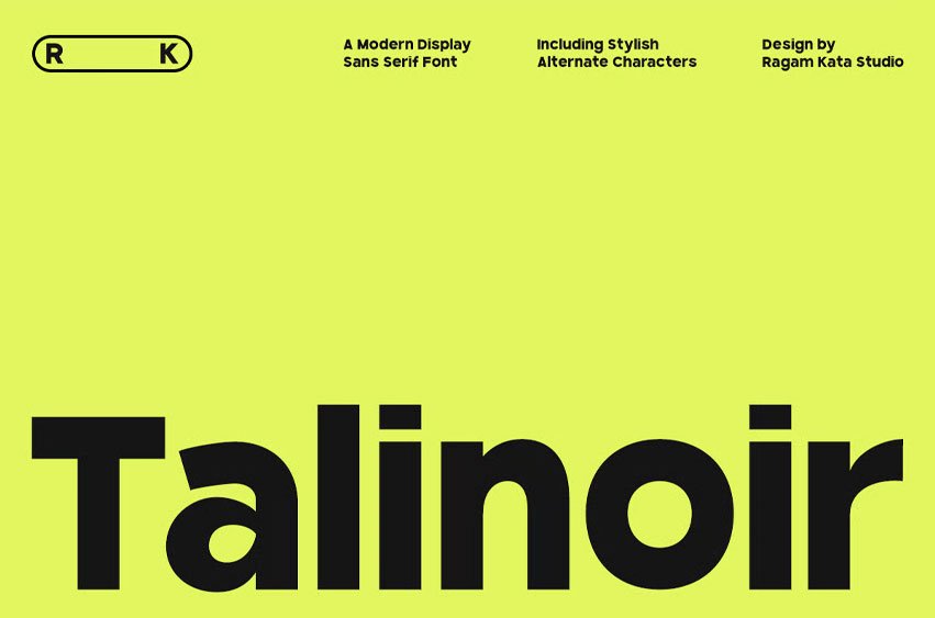 Talinoir Font