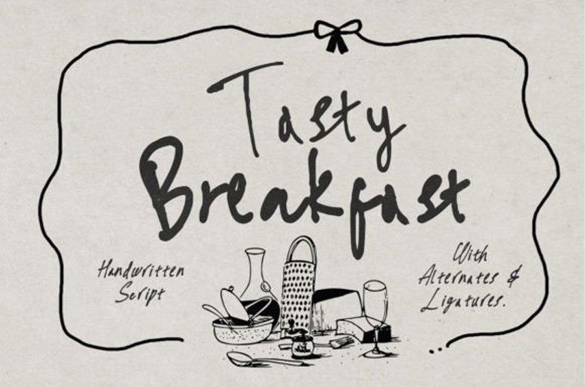 Tasty Breakfast Font