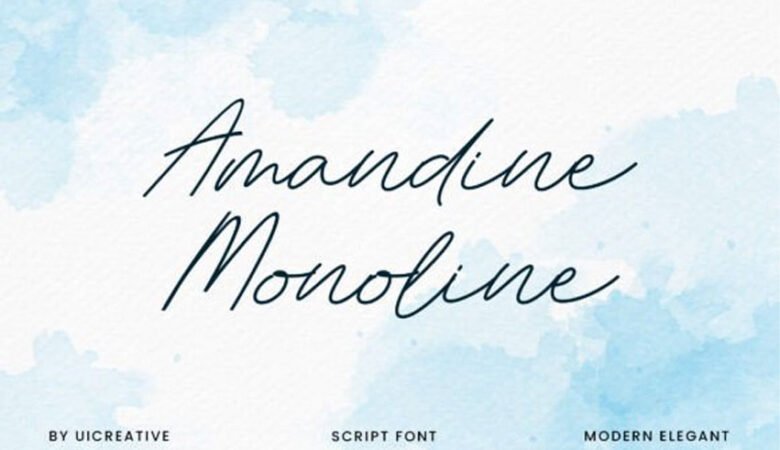 Amandine Monoline Font