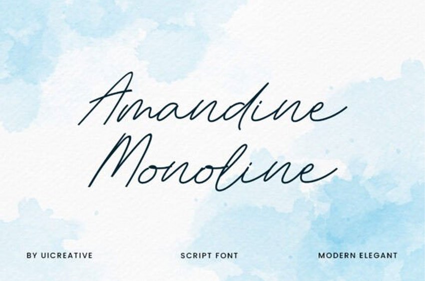 Amandine Monoline Font