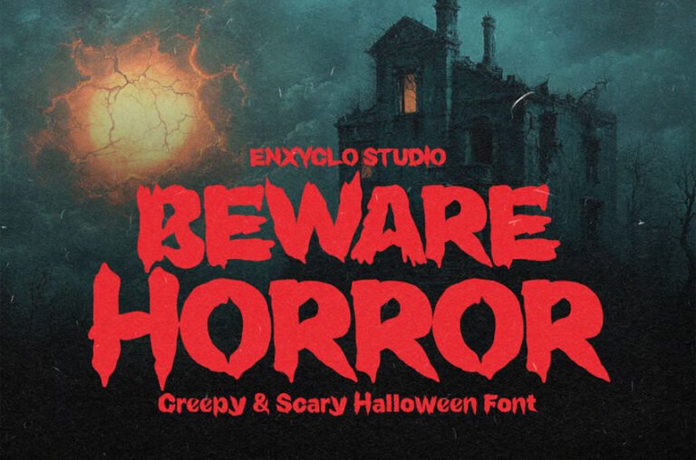 Beware Horror Font - FreeDaFonts