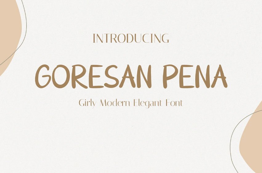 Goresan Pena Font
