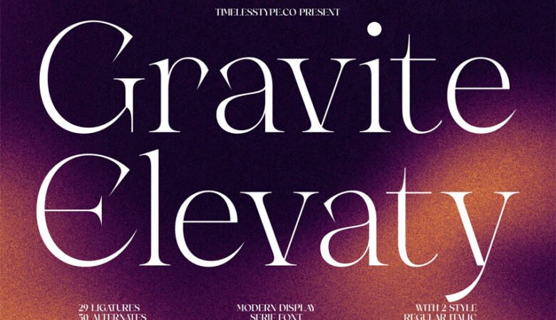 Gravite Elevaty Font