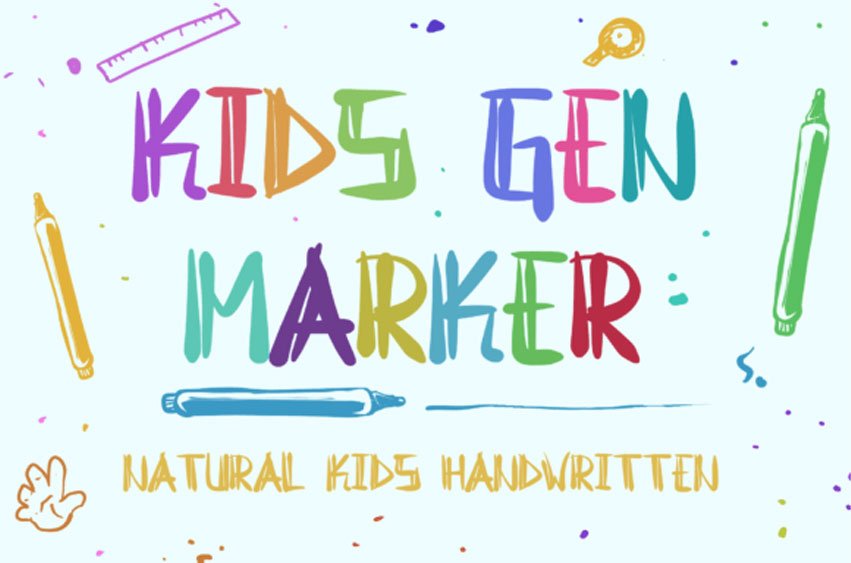 Kids Gen Marker Font