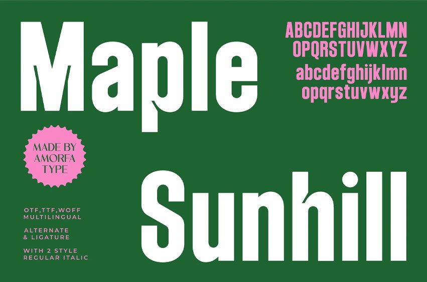 Maple Sunhill Font