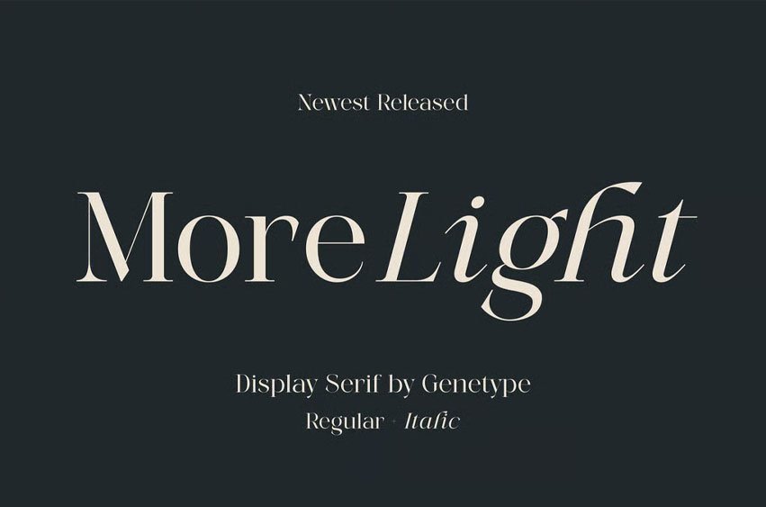 More Light Font
