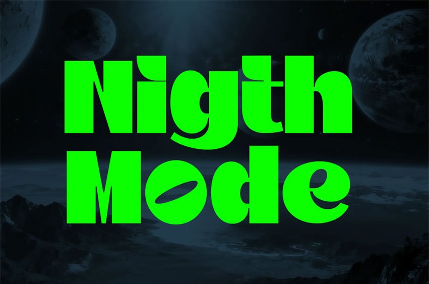 Night Mode Font