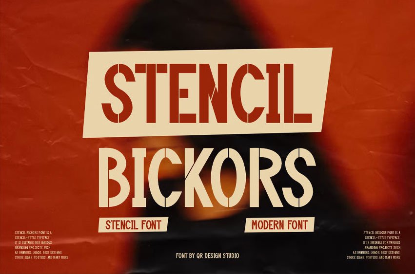 Stencil Bickors Font