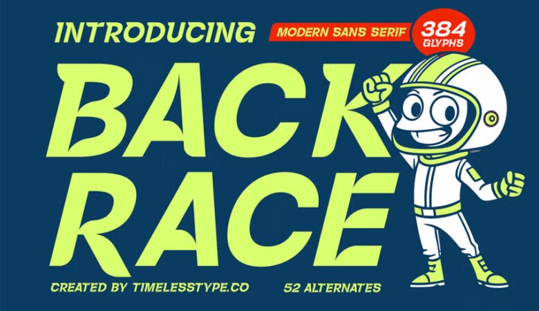 Back Race Font