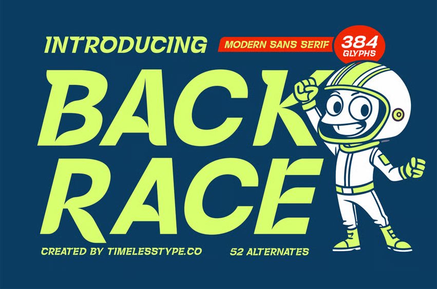 Back Race Font
