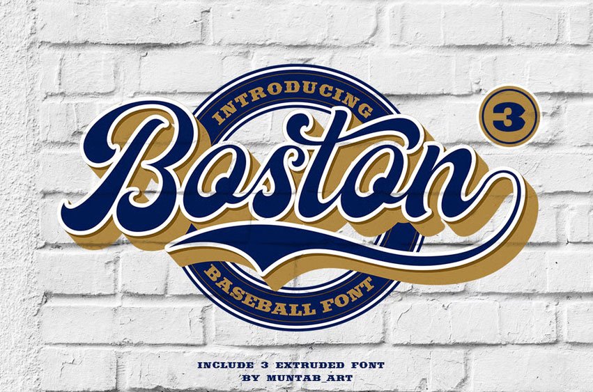 Boston Baseball Font