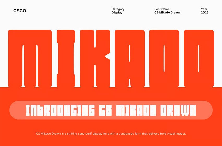CS Mikado Drawn Font