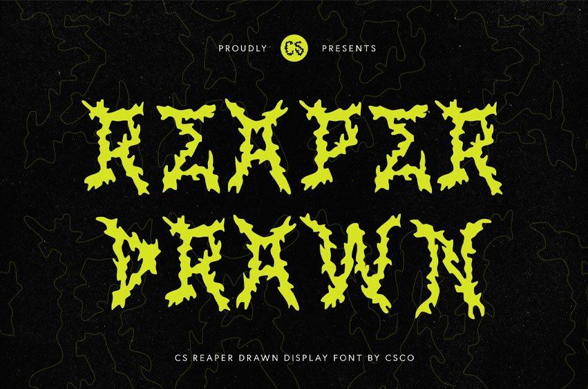 CS Reaper Drawn Font